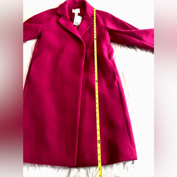 H&M Zara Copy Fuchsia Oversized Coat Size XS NWT - Picture 8 of 8